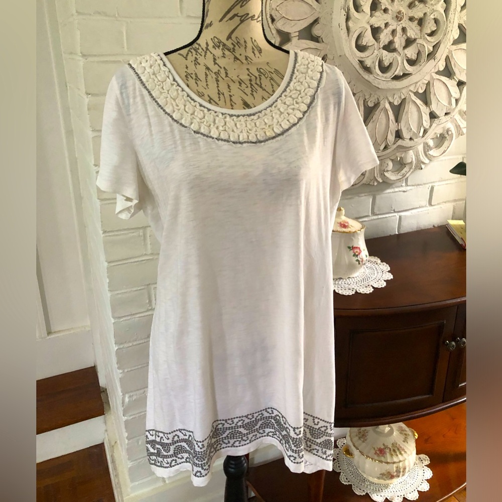 STYLE & COMPANY ASYMMETRICAL SEQUIN TOP